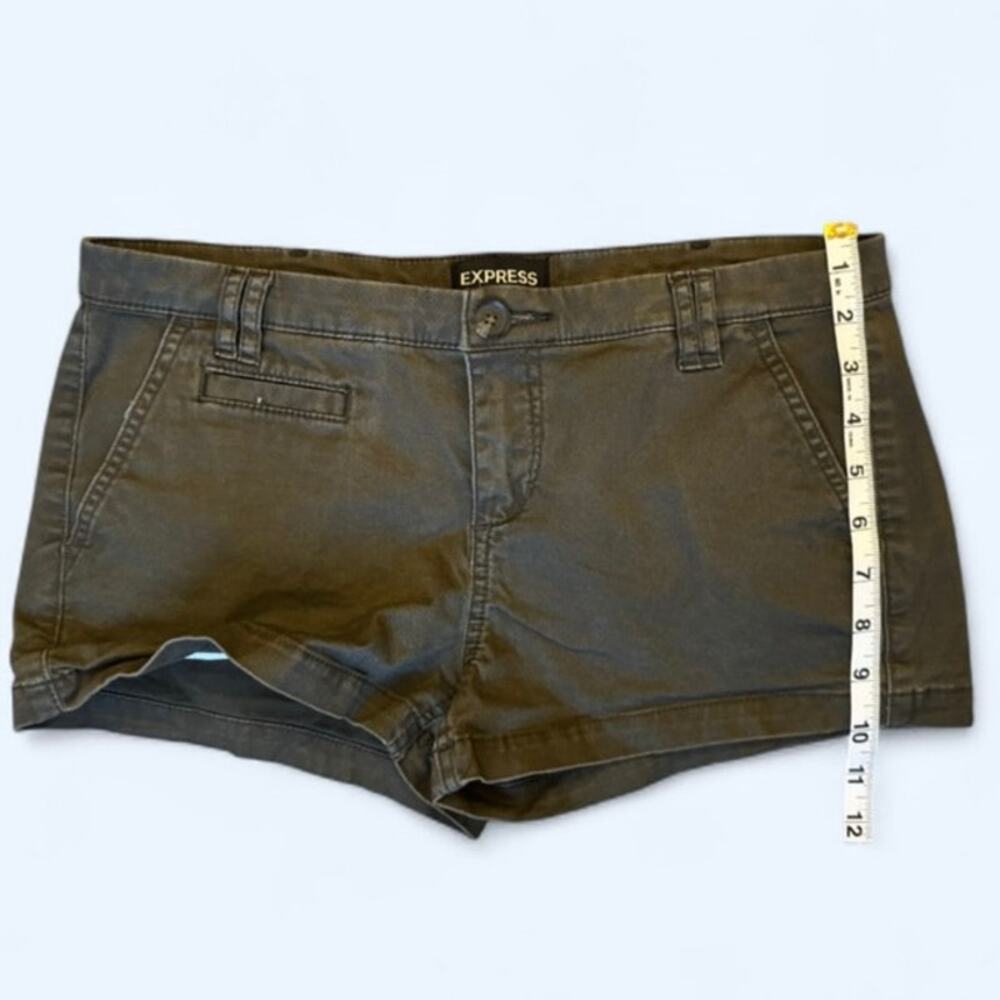Vintage Y2K express low rise charcoal dark gray mini short shorts size 4